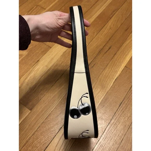 Coach Black Cherry Ergo bag coachtopia leather Card Holder Purse White CL754 - Picture 8 of 14